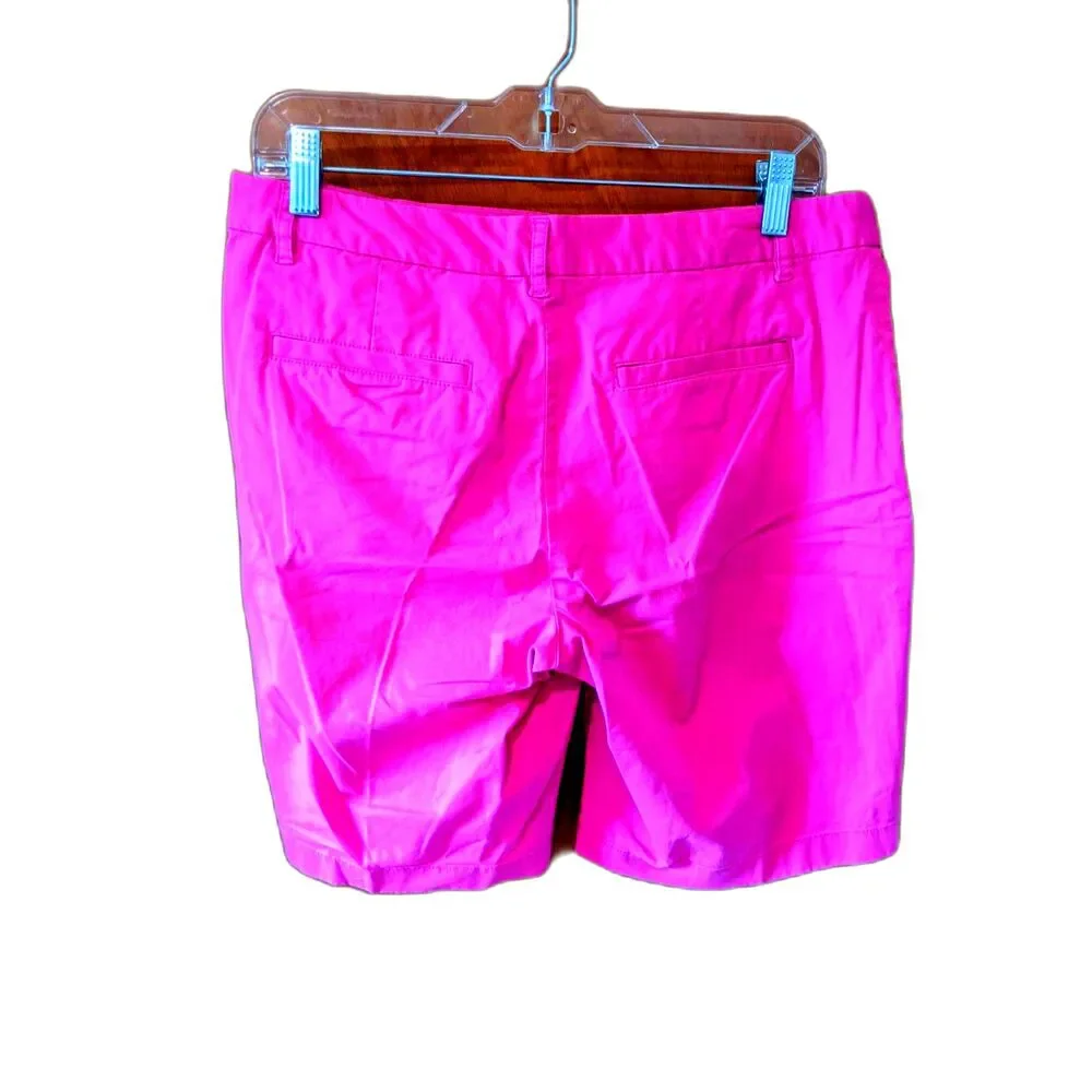 2 J Crew Bermuda Shorts City Fit Tangerine Barbiecore Pink Sz 8 Preppy Coquette
